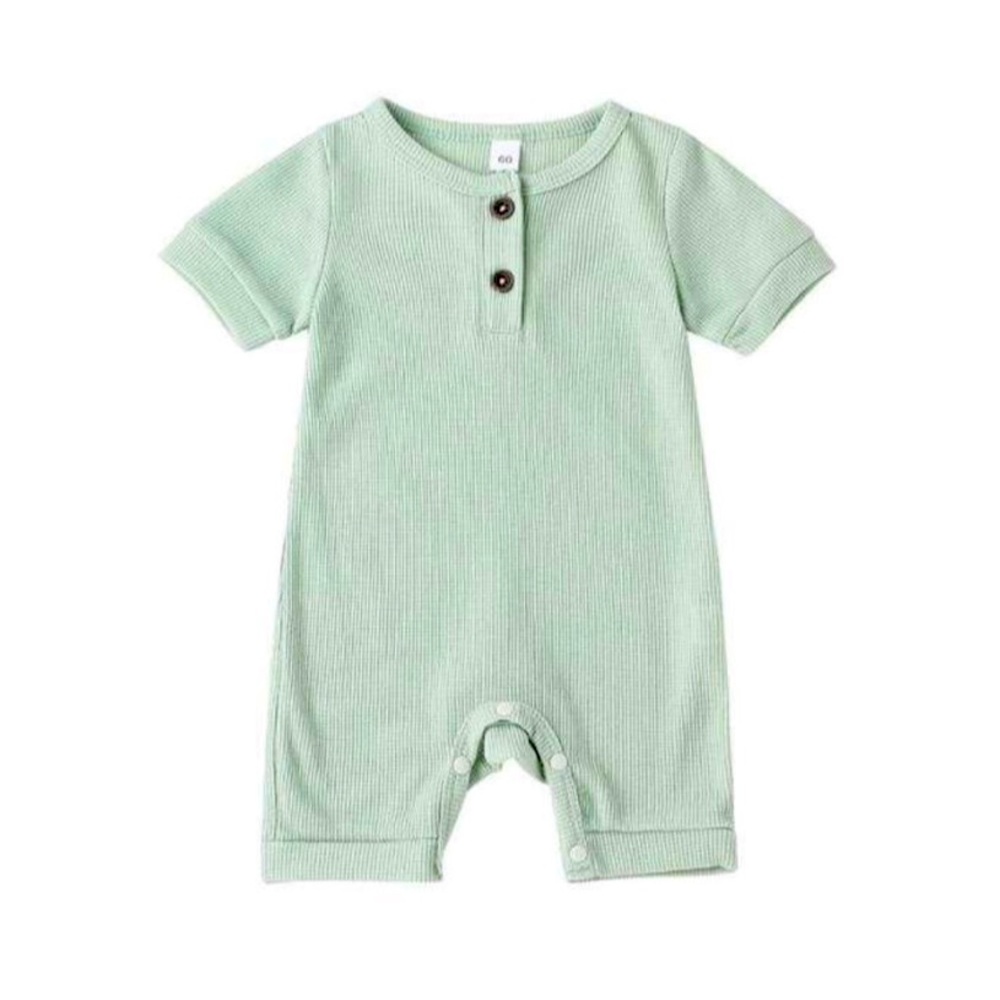 Baby sage green romper